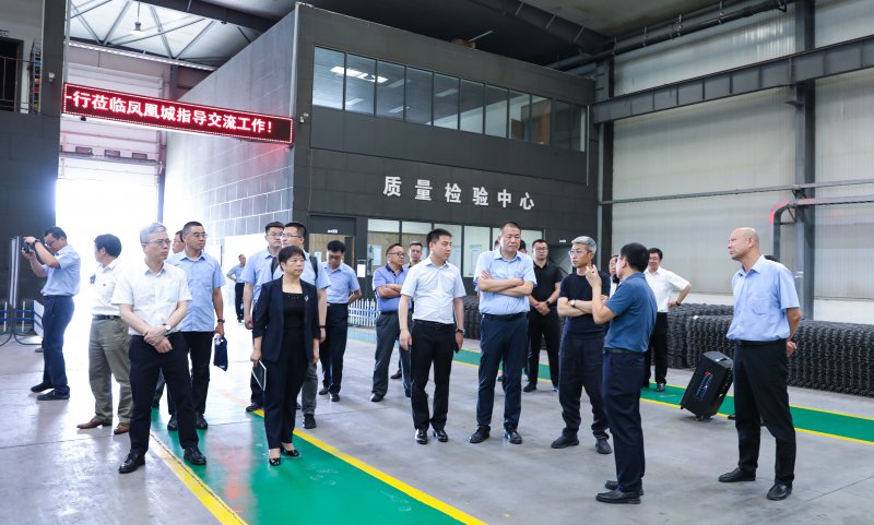 寶鋼集團(tuán)八一鋼鐵有限公司吳彬董事長一行蒞臨鳳凰城公司指導(dǎo)交流